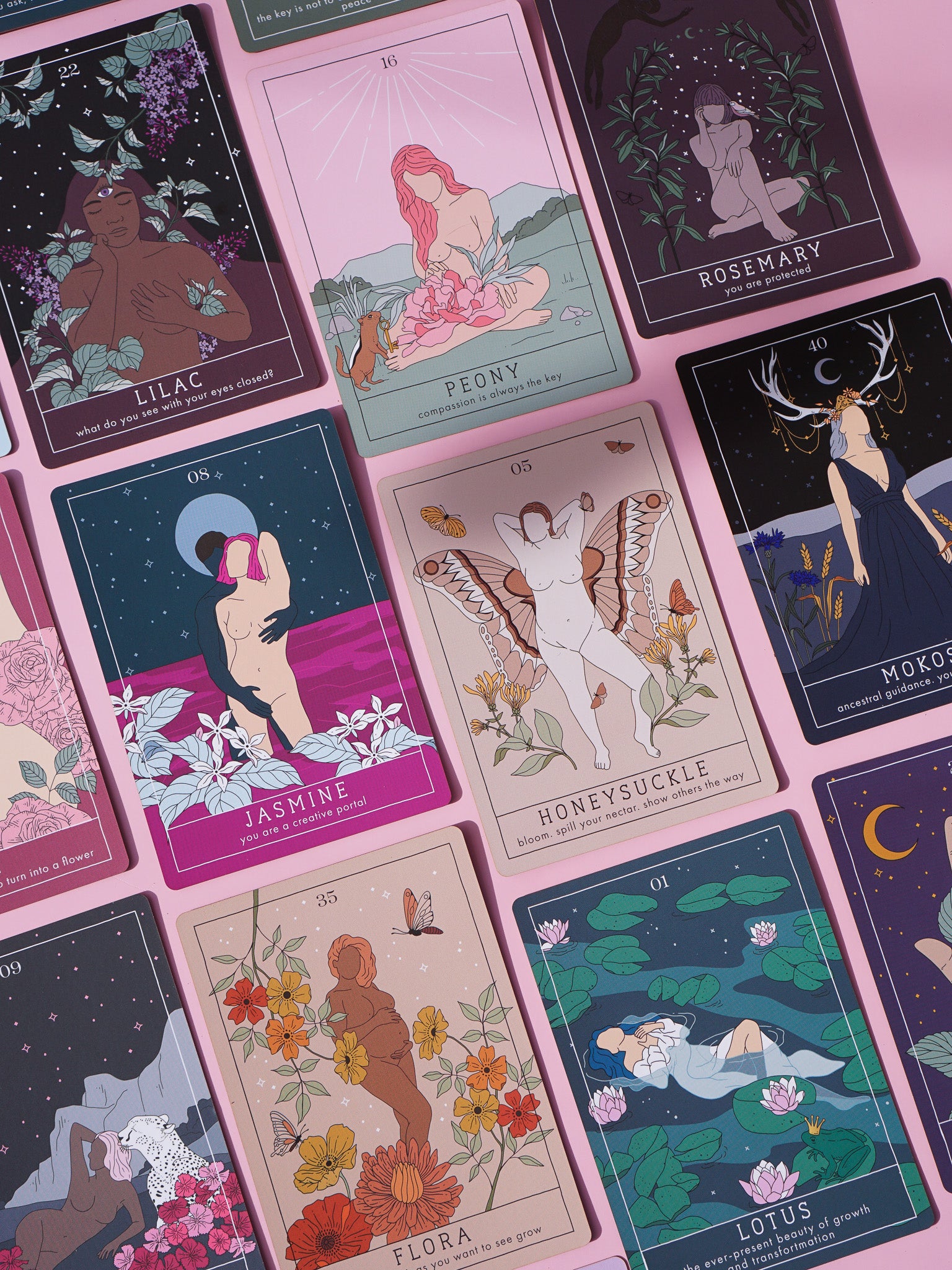 Flowers and Feelings Oracle Deck - Moon Witch series