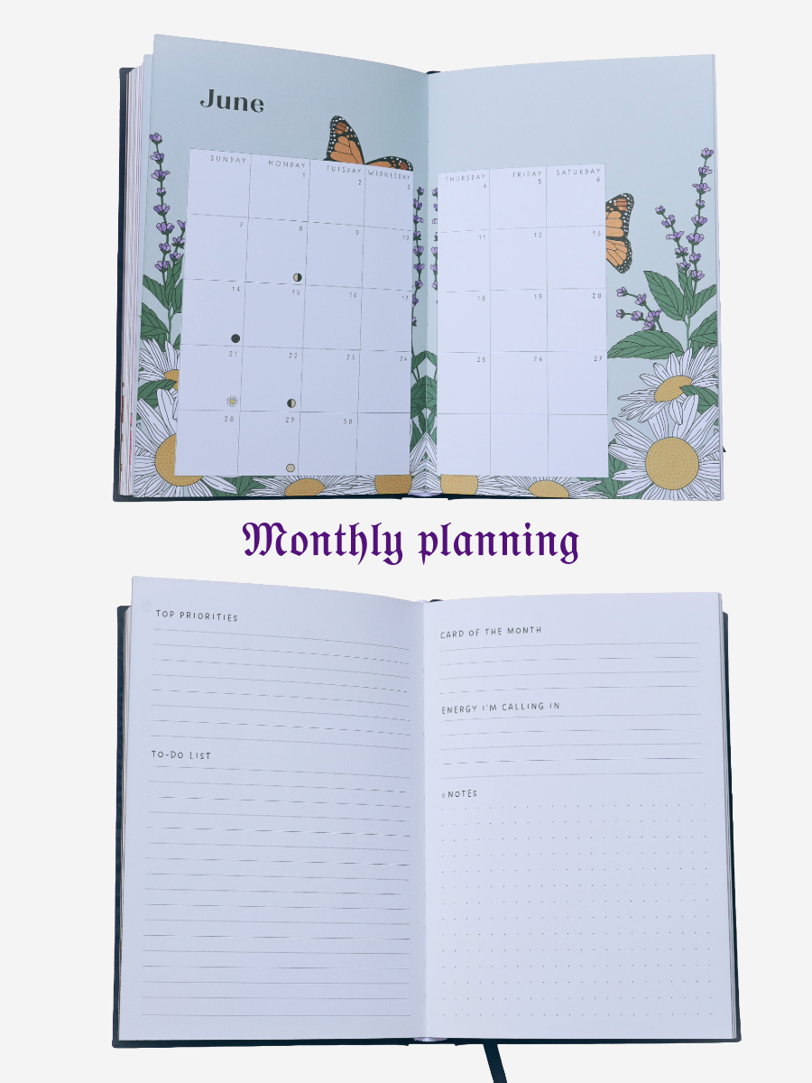 Moon Journal - 2026 Planner- Vintage green edition